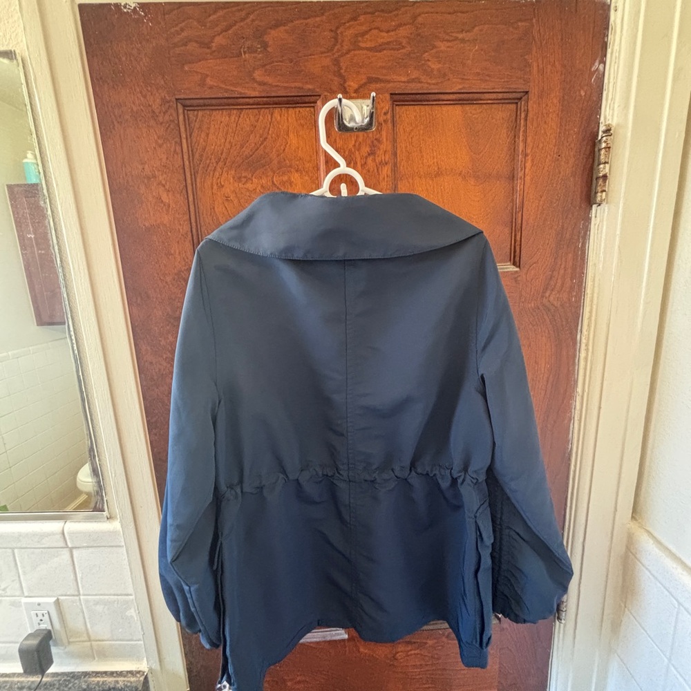 NWT Ann Taylor Women’s Waterproof, Cinched Anorak Teal Blue Raincoat CLASSY!!! - Picture 15 of 15